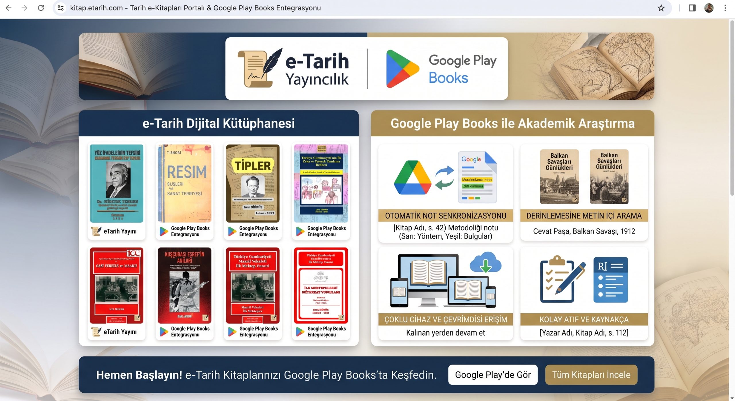 Yapay Zeka, Google Books, ETarih